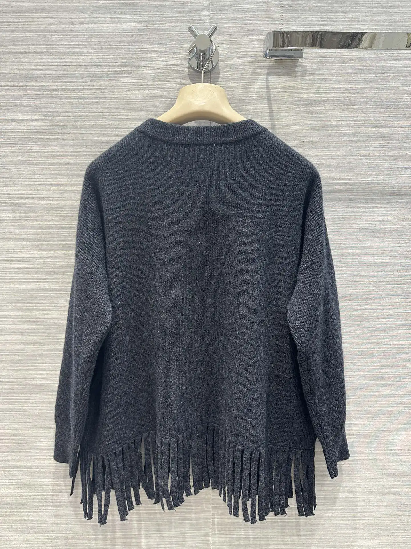 Women's Clothing 100% cashmere fringe top No.12