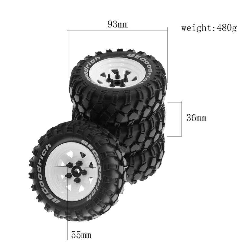 Metall 1,9 Zoll Beadlock Rad Reifen Für 1:10 RC Crawler Auto Axial SCX10 90046 TRX4 Redcat GEN8 Ersatz Zubehör