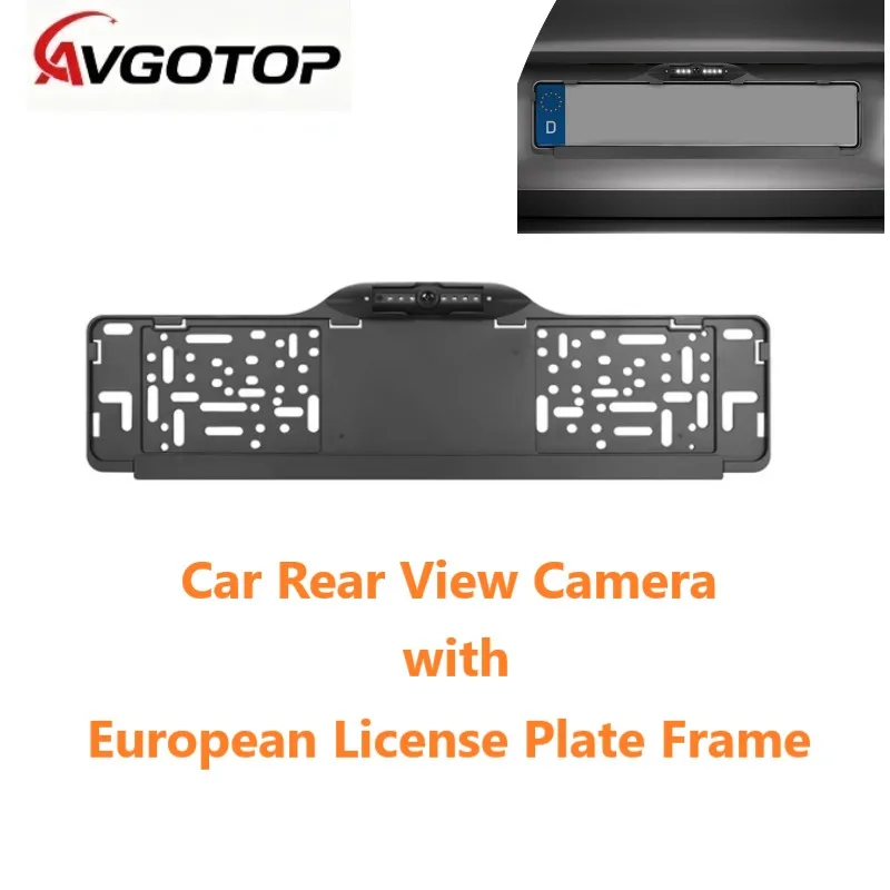 7 LED 720P 1080P Автомобильная камера заднего вида в рамке номерного знака, водонепроницаемая, с ночным видением, система помощи при парковке и движении задним ходом.