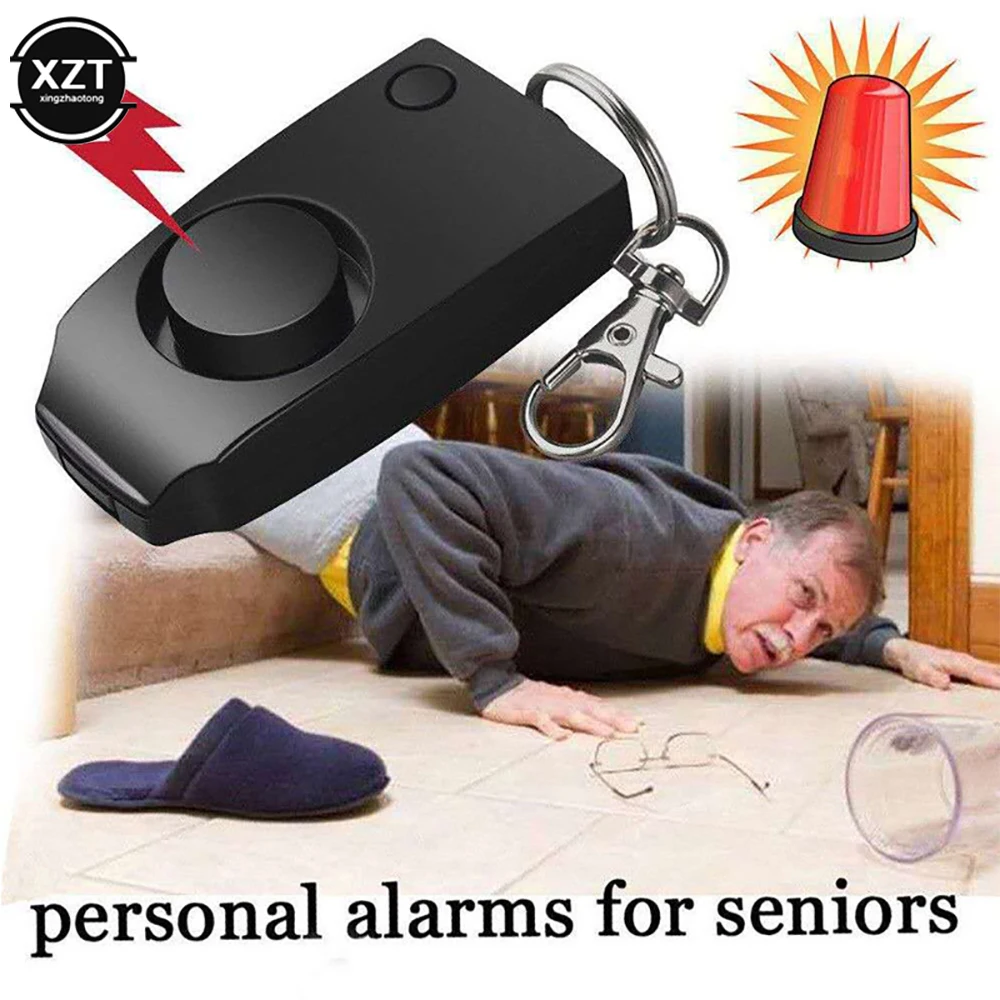 Anti-WolfLoud Keychain Emergency Alarm New Button Type Alarm 130dB Women Security Protect Attack Self-defense Emergency Keychain