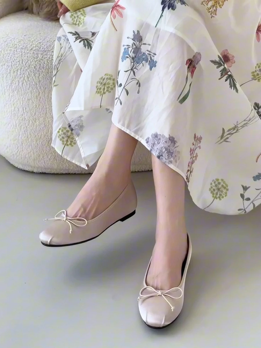 2026-new-gentle-knot-ballet-oes-women-slip-on-flat-bot-high-heel-single-oes-korean-sle-round-head-pig-skin