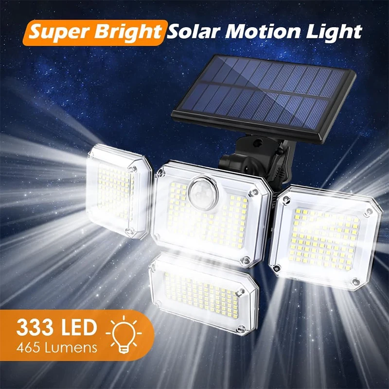 Imagem -03 - Outdoor Led Luzes Solares com Sensor de Movimento Indução Humana Cabeça Ajustável Ip65 Impermeável Energia Solar Lâmpada de Parede 138 198 333 74