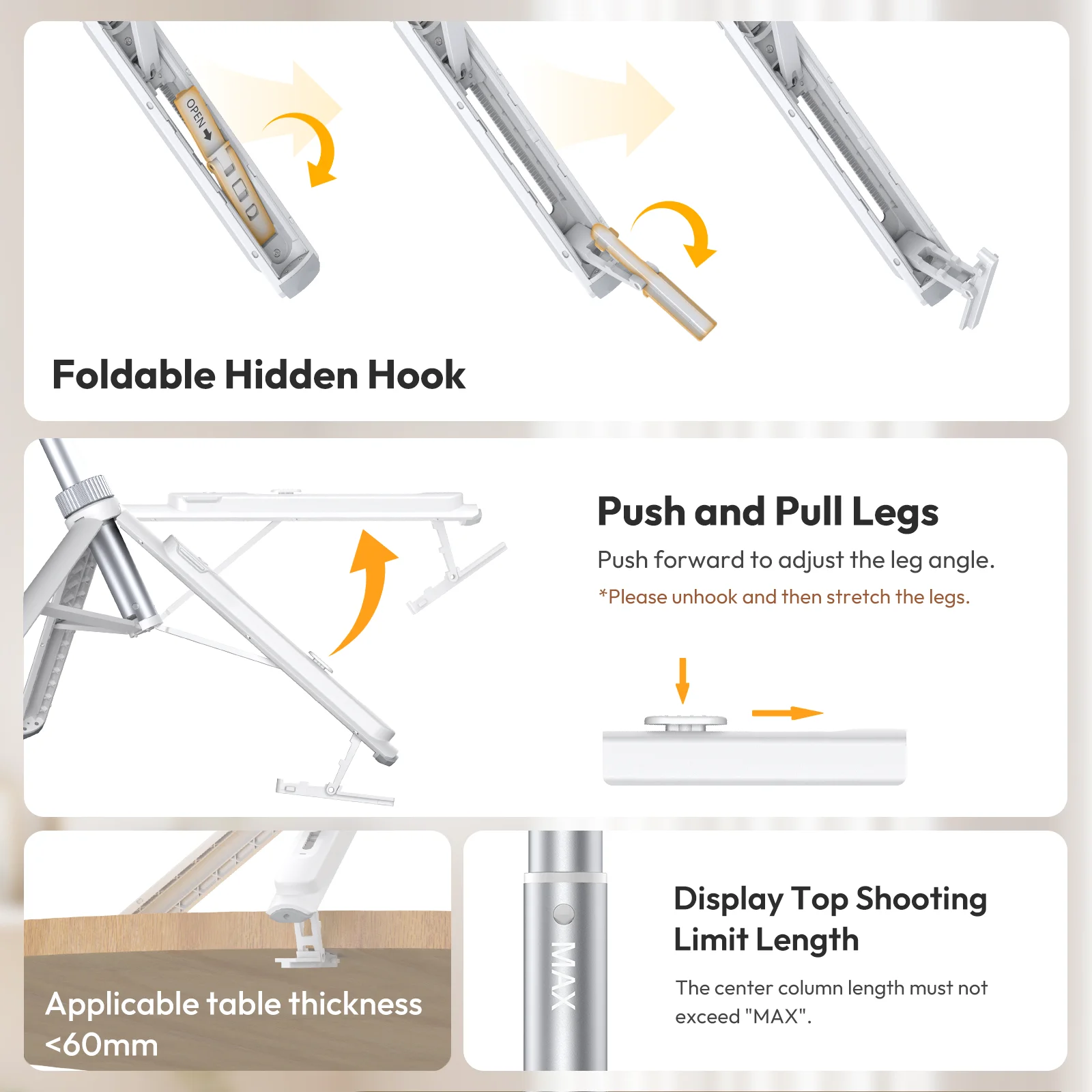 Trípode superior Ulanzi TT88 para teléfono con abrazadera magnética, doble zapata fría, control remoto, luz de escritorio, soporte Mantis