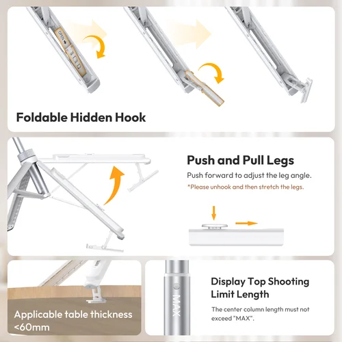 Imagen 2 del producto Trípode superior Ulanzi TT88 para teléfono con abrazadera magnética, doble zapata fría, control remoto, luz de escritorio, soporte Mantis
