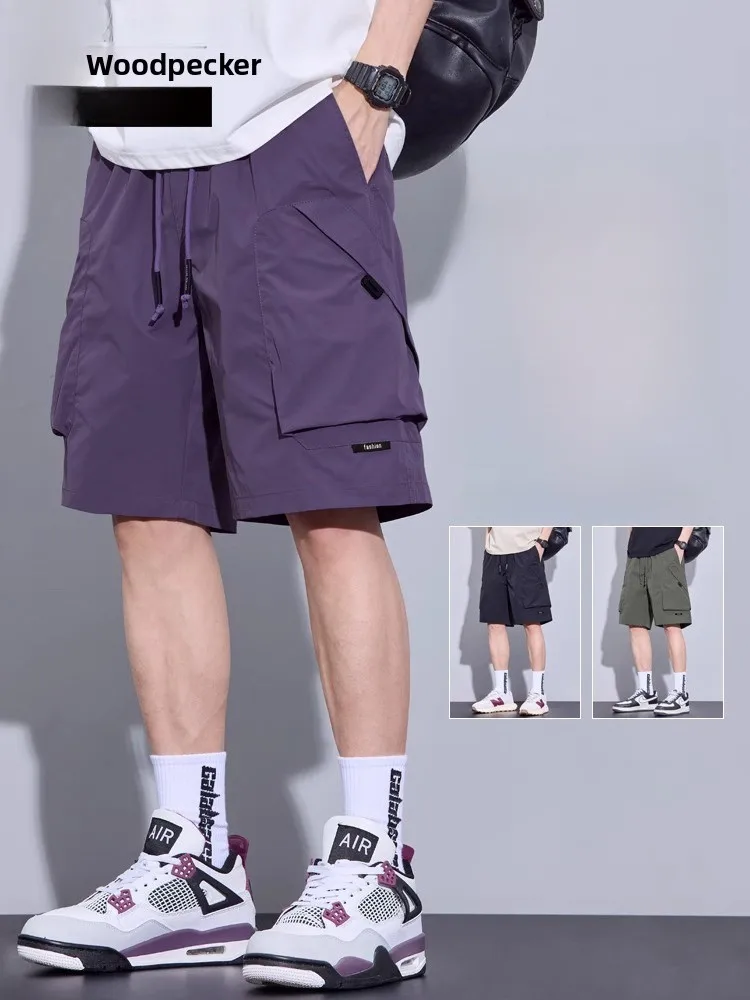 

TUCANO Summer Thin New Loose Straight Leg Ice Silk Casual orts Men's Workwear Five-Quarter Pants Breathable Comfortable