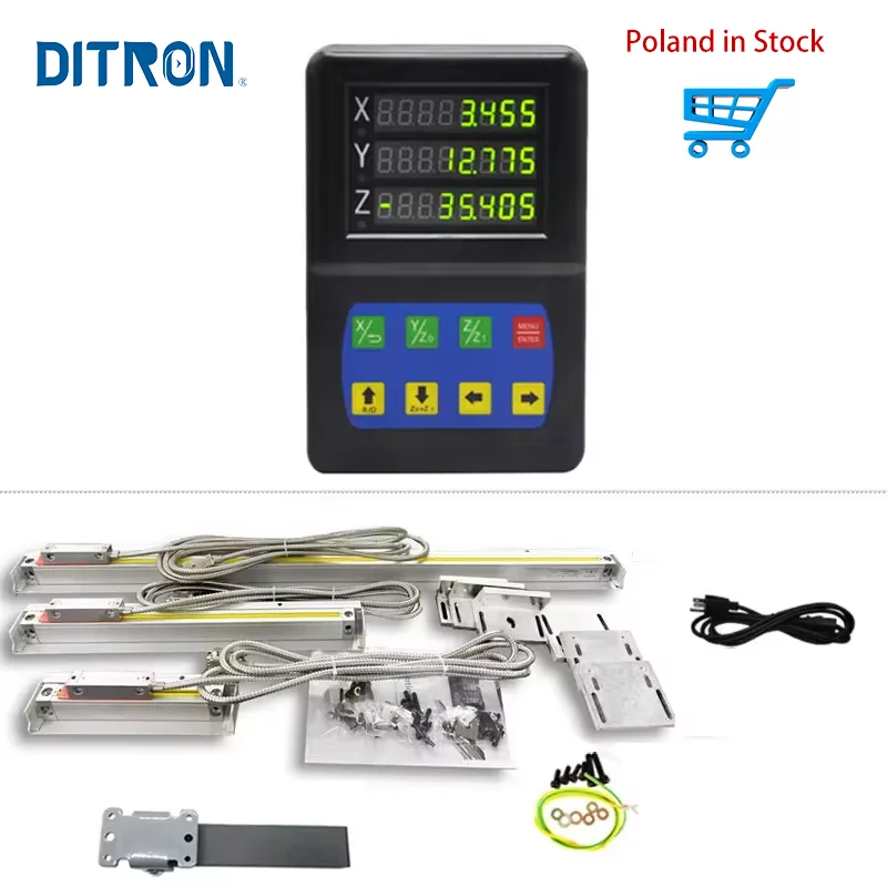 Digital Readout 1/2/3 Axis Dro 50-1000mm Optical Grating Ruler Linear Glass Scale Encoder for Lathe Milling Machine