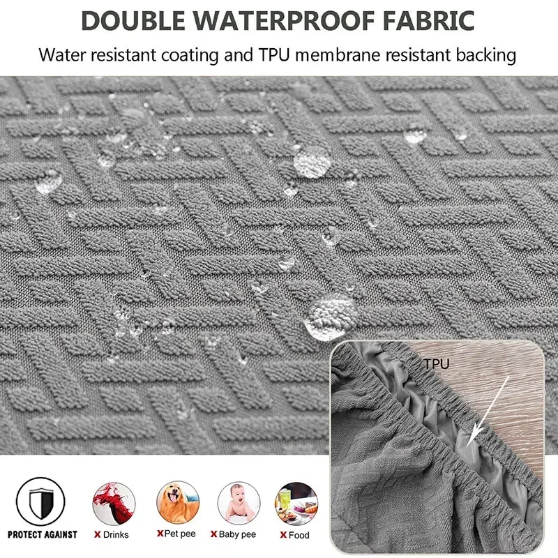 Elastic Solid Colors Chair Seat Covers Waterproof Removable Washable Anti-dust Seat Cushion Cover Kitchen Restaurant Home