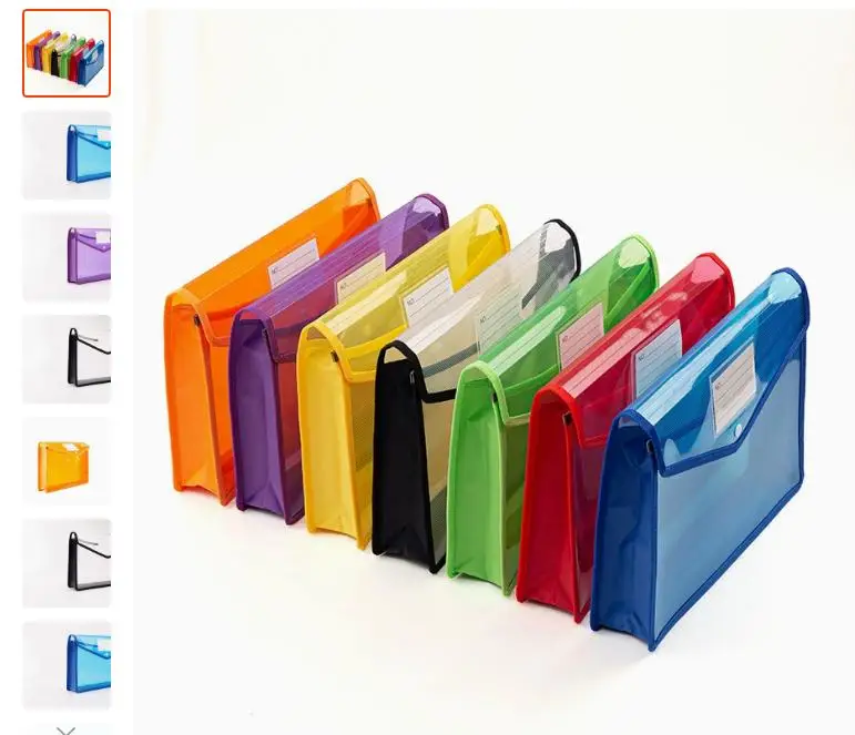 

Button Buckle Plastic Bag Envelopes for Documents File Folder A4 Bags Envelops Clear Folders