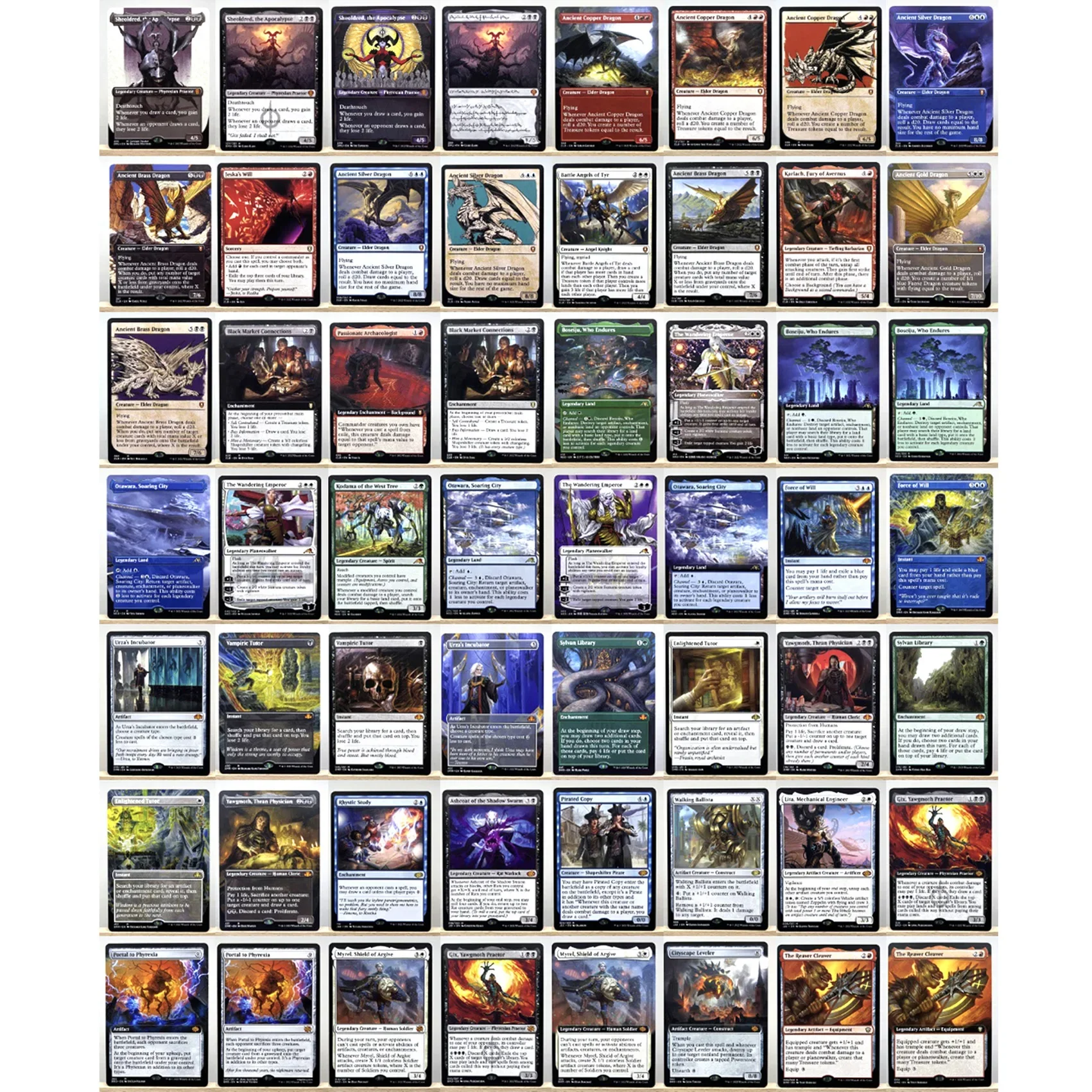 NONE Ganzes Set TCG-Karten für Home Play Proxy magical power9 beta fetch lands VMA dual shock land The One Ring sammeln Sol Ring 8