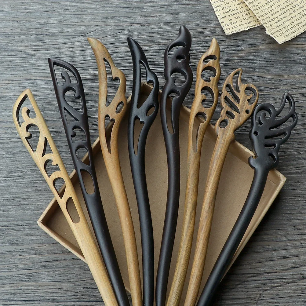 

47 стилей, заколка для волос из сандалового дерева в стиле ретро, китайская древняя резная деревянная палочка для еды, палочка для волос, аксессуары для головных уборов для косплея