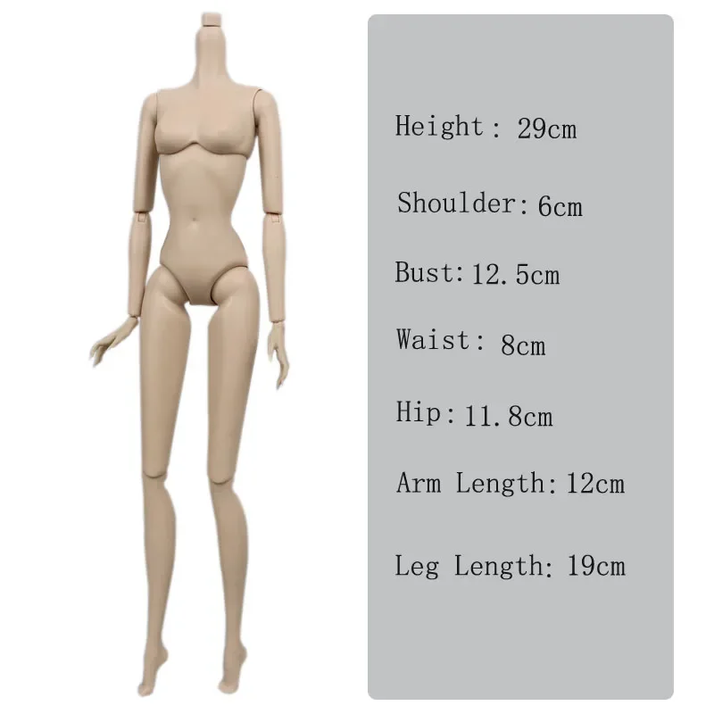 Nude Jointed Doll Body For 11.5\