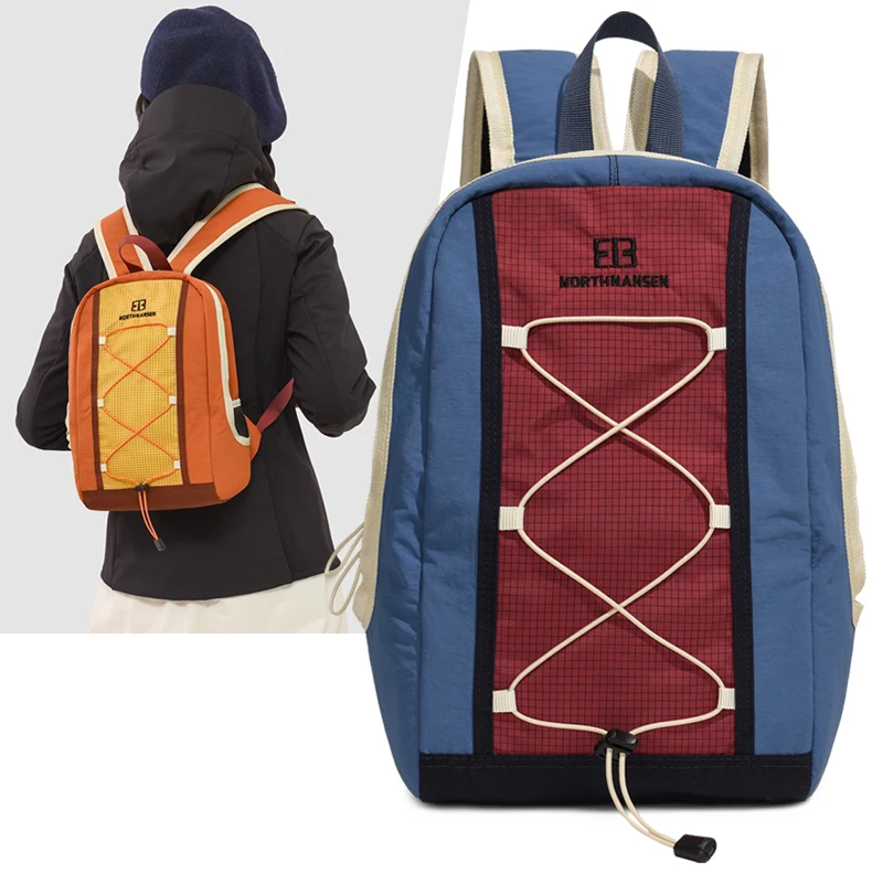 

Ultra-light dopamine color-blocking backpack Outdoor travel backpack Sweet College Style Backpack