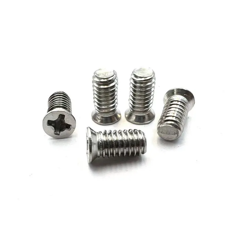 50pcs M1.6 M2 M2.5 M3 M4 304 A2 Stainless Steel Nonstandard Small Head Cross Recessed Phillips Flat Countersunk Head Bolt Screw