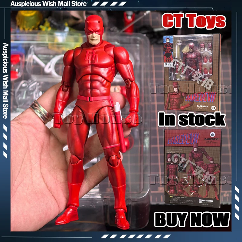 Figura Mafex 223 Daredevil Versão Comic Original da Ct Toys, Figurinha de Ação Anime, Modelo de Estátua, Brinquedos Personalizados para Presentes