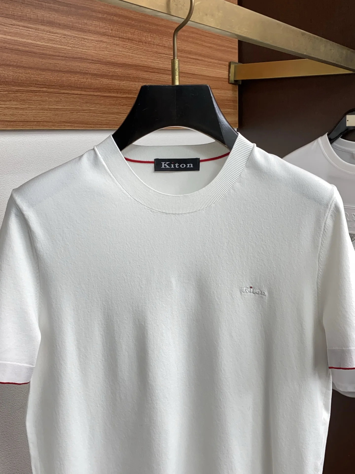 Kiton 2026s100 pcs mercerized pure cotton fabric classic fashion breathable comfortable short-sleeved T-shirt