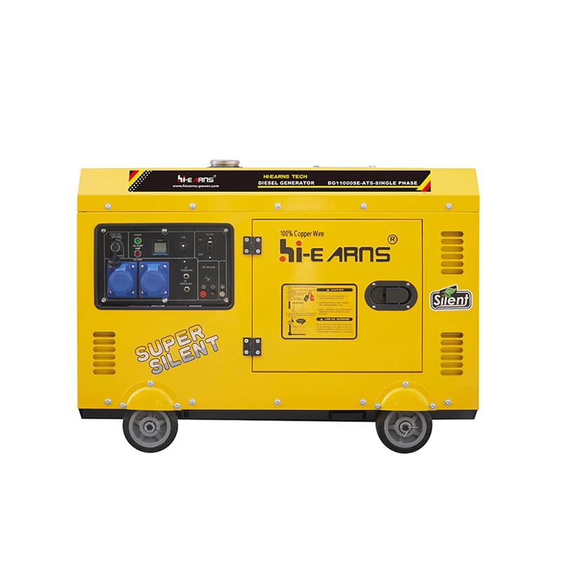 

10KVA 8KW Silent Type diesel Generator Set DG11000SE Double Cylinder Auto/Remote Start 230V Rated Voltage ATS 50Hz Frequency