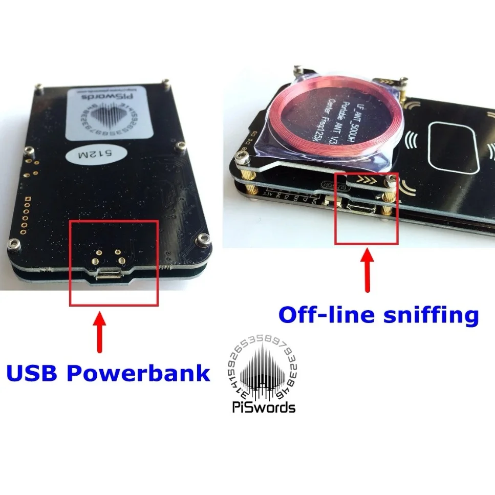 Kissmii Proxmark3 512M – Lettore E Duplicatore RFID IC/ID, NFC 5.0 Con Batteria Integrata, Per Programmazione Smart Card