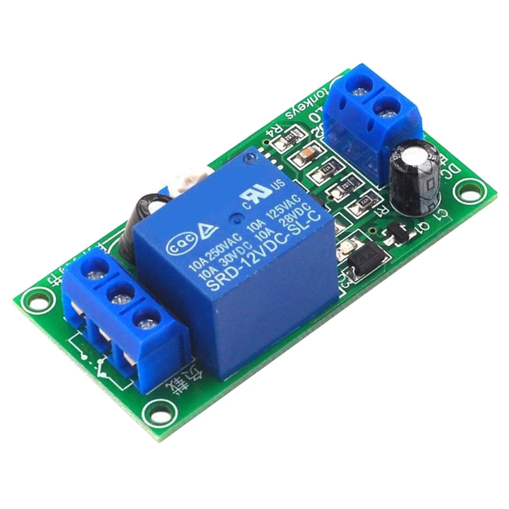 

12V DC Time Delay Relay Module Seconds Adjustable Timer Switch Board Turn On Delay Turn Off Switch Module