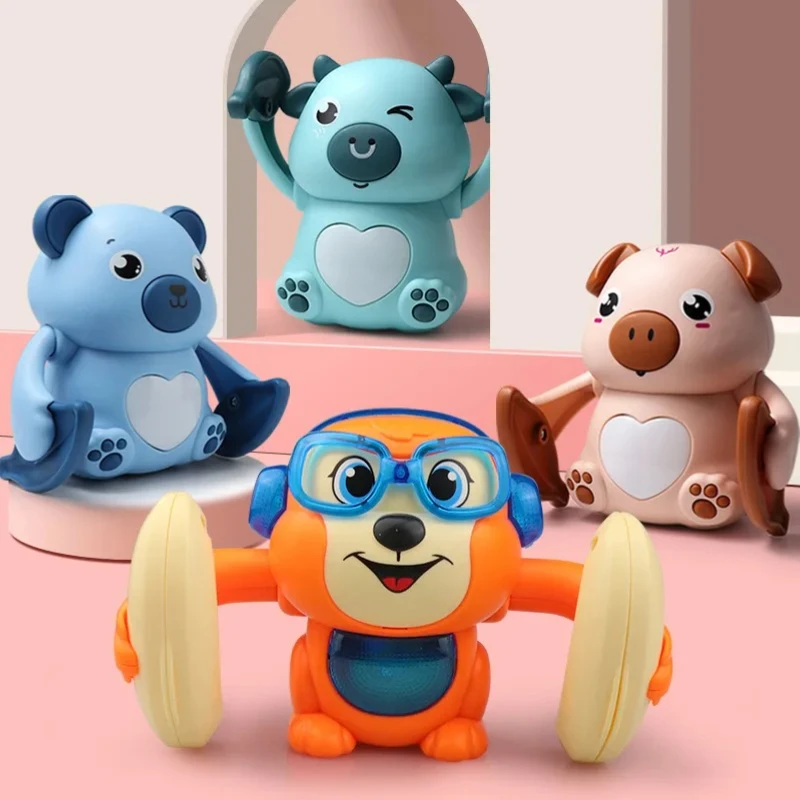 Electric Powered Rolling Sound Light Cuet Pet Children Toy Gift