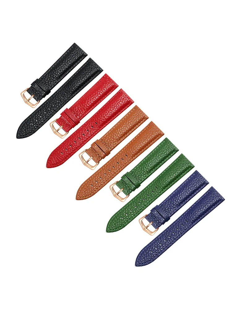 The Leather Strap Is Compatible with The Alternative Cartier Tank Tank Pebbled Dumont Sandoz Butterfly Buckle Belt