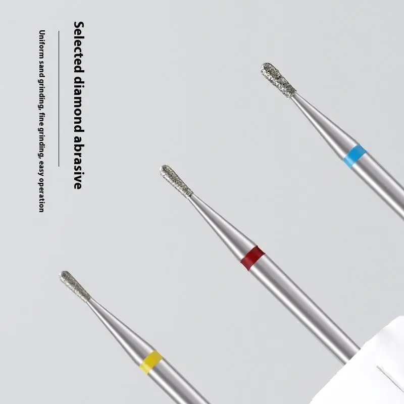 1 Uds. Brocas de llama para uñas, fresas de diamante para manicura, puntas de taladro profesionales de 3/32 pulgadas para uñas, herramientas para quitar cutículas
