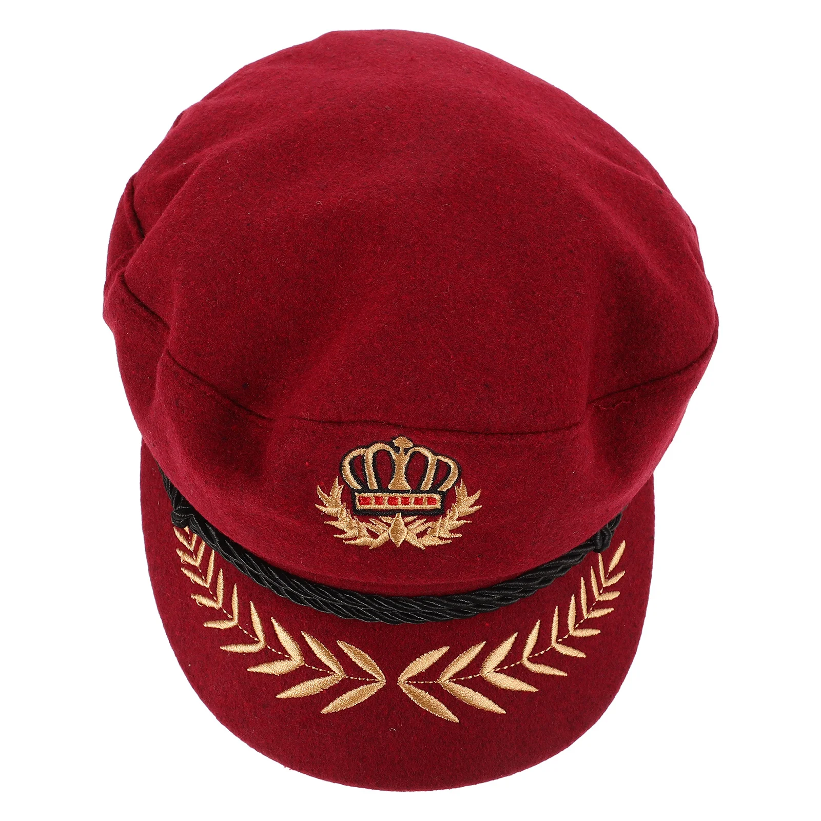 Chapéu marinho vintage piloto coroa de lã respirável proteção solar viagem ao ar livre festa iate capitão chapéu traje de marinheiro