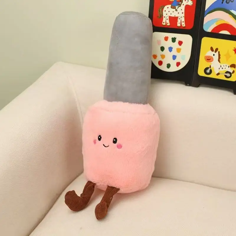 The Latest Nail Polish Lipstick doll Kawaii Stuffed Plush Toy cartoon cartoon Cute Pillow Children's Birthday Gift doll