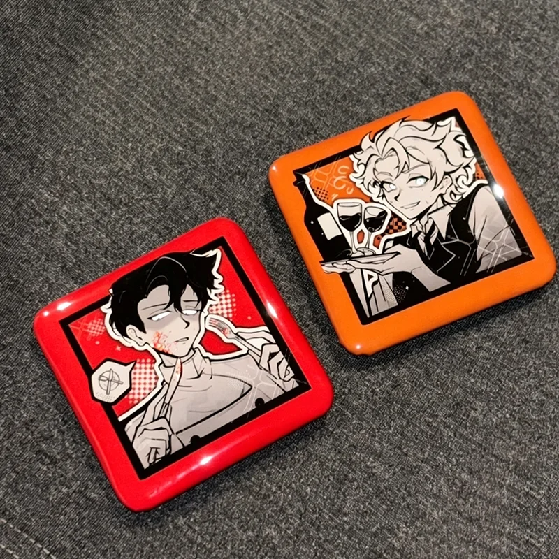 Game Deadplate Vince Rody Cosplay Brooch Badge 2Pcs/set Lapel Pins Bag Accessories Carnival Party Ornament Props