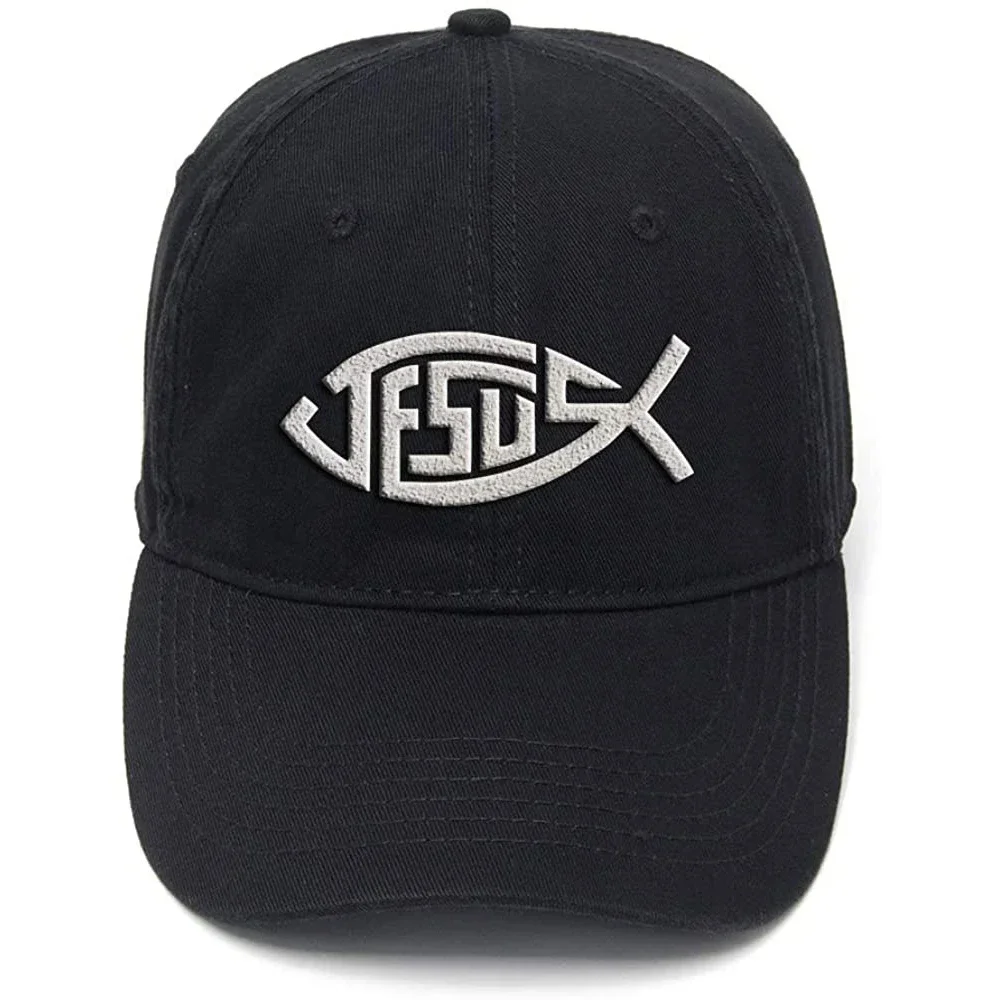 

Lyprerazy Иисус Христианская рыбка, хлопковая регулируемая мужская и женская бейсболка унисекс в стиле хип-хоп с флоковым принтом