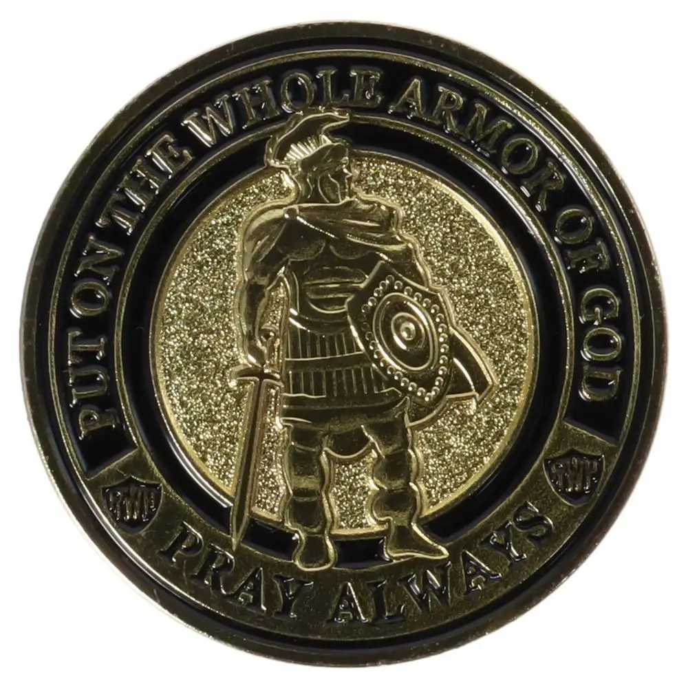 Souvenir Coin Souvenir Coin The Full Armor of God Challenge Coin Put On Collectible Coins Decoration Individual Coins Gift