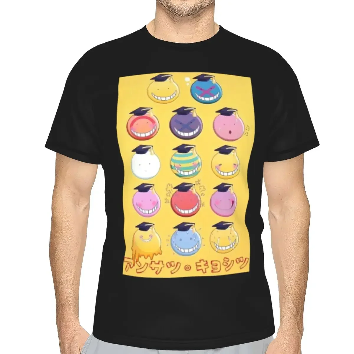 Assassination Classroom Octopus Koro Sensei polyester T-Shirt Men'sClassic T Shirts Men Round Neck Short Sleeve