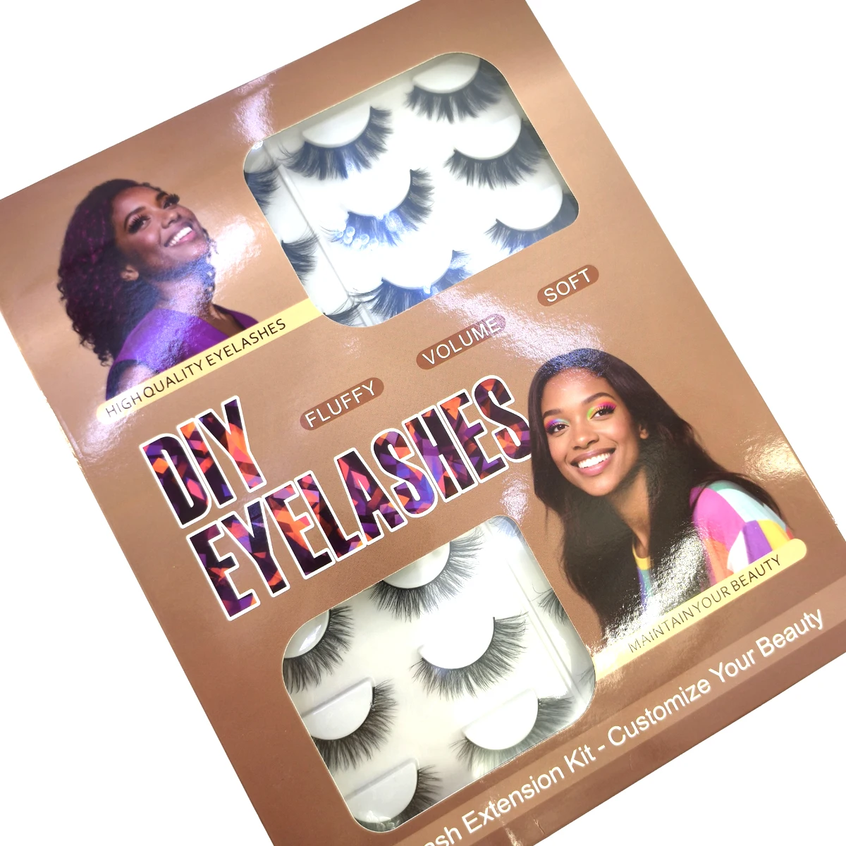 HBZGTLAD16 คู่ ขนตาปลอม 3 มิติ แบบมิงค์ธรรมชาติ หนา งอน ดูเป็นธรรมชาติ สำหรับแต่งหน้า