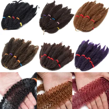Afro Kinky Haar Pre Uitgerekt Afro Kinky Twist Haar Vlechthaar Kinky Twist Gehaakte Vlechten Synthetische Haarextensies Voor Vrouwen
