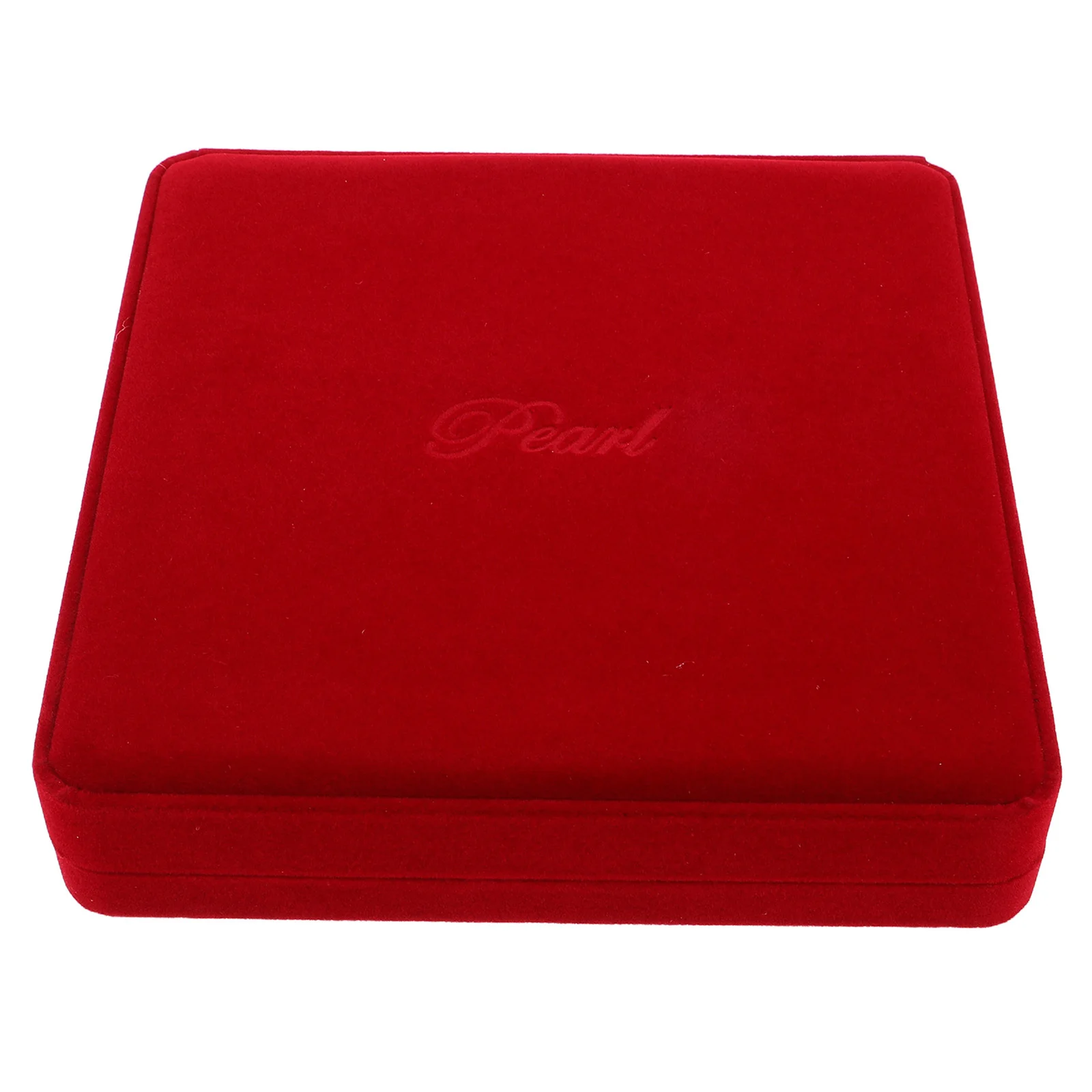 

Pearl Necklace Storage Box Soft Jewelry Case Red Decorative Organizer Travel Home Packaging Display Heart Jewelry Box