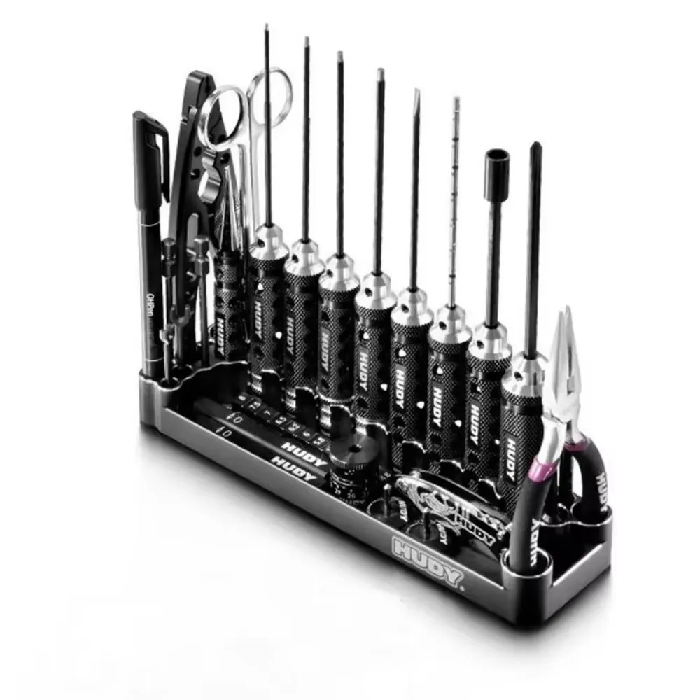 1Pcs HUDY Professional RC Tool Multifunction Tool socket bracket Screwdriver holder Storage tray 6061 CNC Display stand Y09