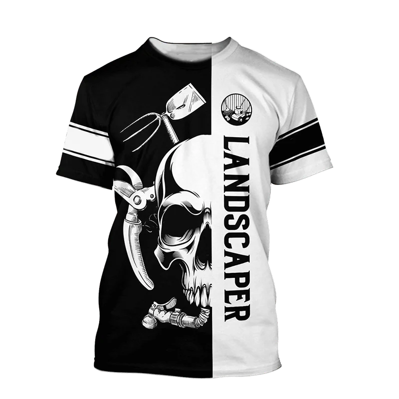 Gardener Landscaper T-Shirts 3D Print Men Women Uniform Casual Short Sleeve T Shirt Workwear Harajuku Y2k Tees Kid Tops Clothing