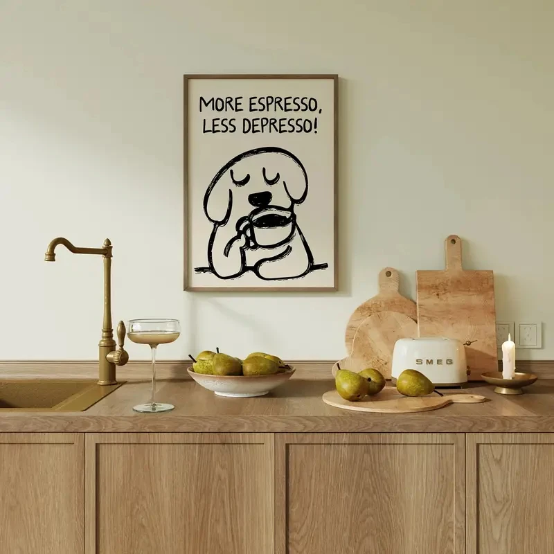 الرجعية أكثر اسبريسو أقل ديبريسو جدار الفن يطبع قماش اللوحة المشارك صورة لغرفة المعيشة غرفة الاطفال ديكور المنزل