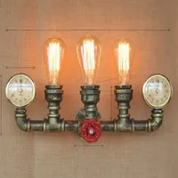 Creative Water Pipe Vintage Wall Lamp Light LED Edison Retro Loft Style Industrial  Sconce Fixtures Arandela Lampara Pared