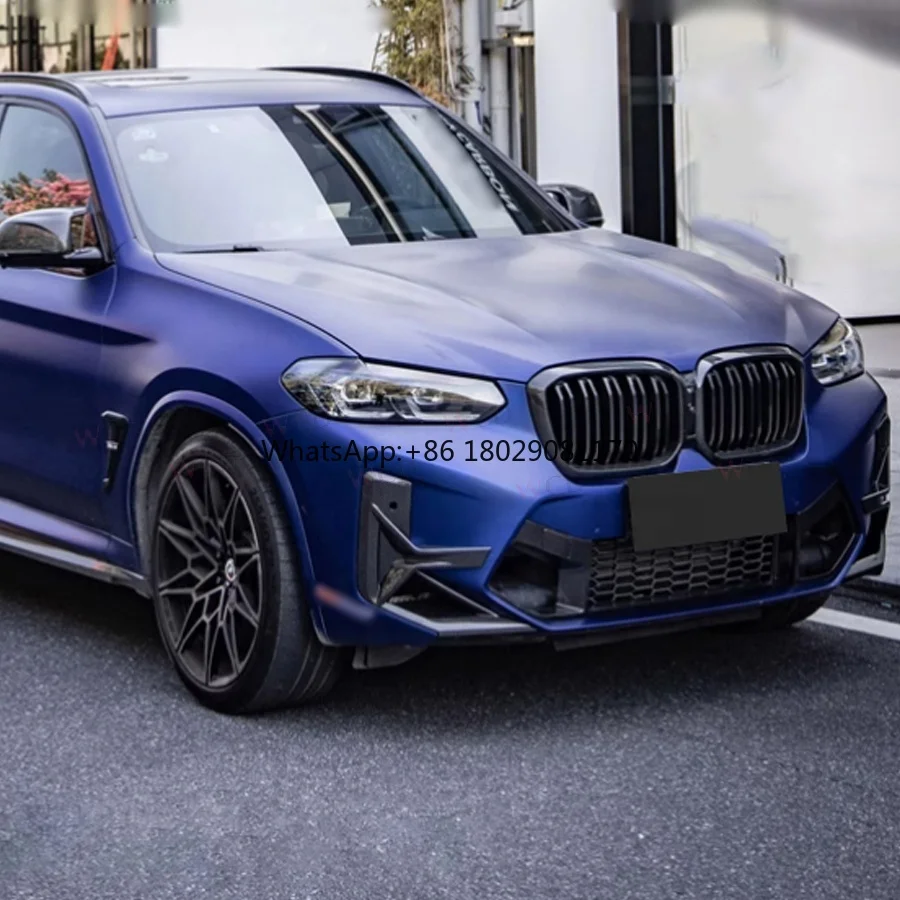 건식 탄소 섬유 프론트 사이드 카나드 범퍼 스플리터, BMW X3M F97 LCI 2022 + X3M F97 프론트 범퍼 카나드