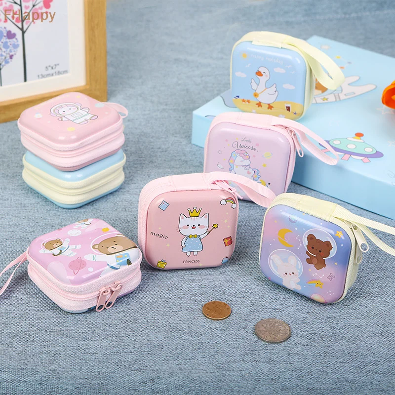 Kawaii Wallet Children's Coin Bag Creative Cartoon Coin Purse Coin Pouch Mini Purse Earphone Data Cable Key Storage Bag