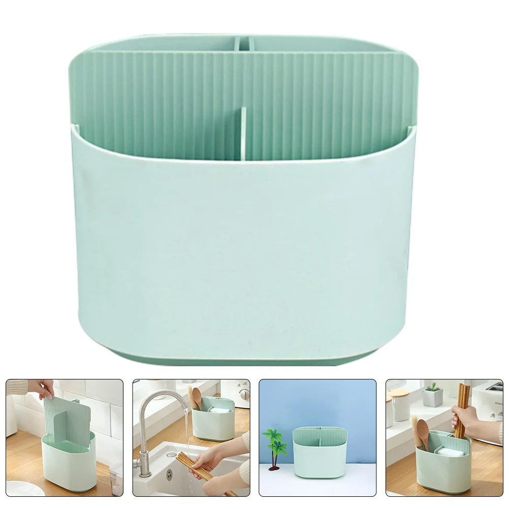 

Kitchen Chopsticks Holder Plastic Cutlery Organizer PP ABS Material Drainage Function Easy Clean Storage Rack