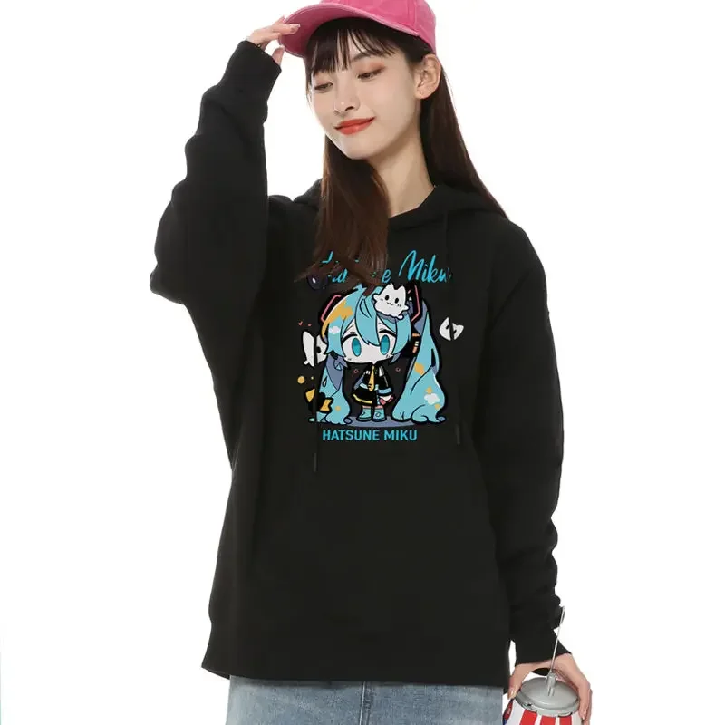 

Anime Hatsune miku Cosplay Men and women fashion Loose Hoodie Children's Hoodie Street Style Casual jacket girl birthday gifts