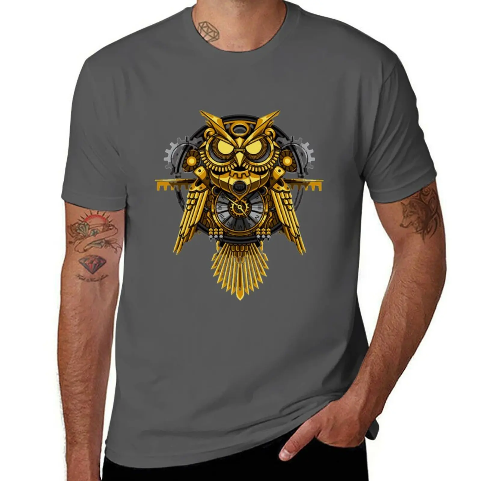 Steampunk owl T-Shirt Sun Block Outdoor T-Shirt