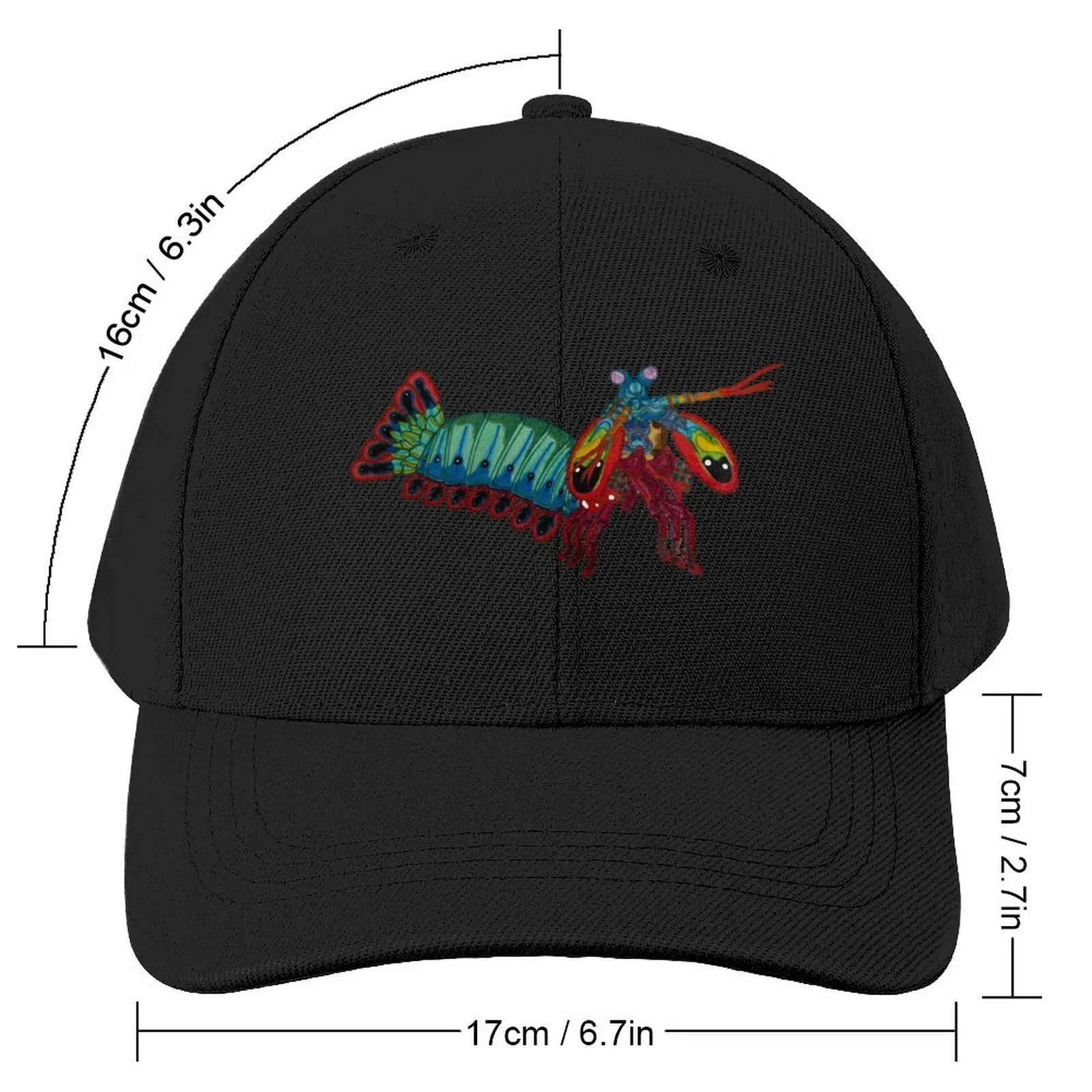 Peacock Mantis Shrimp Baseball Cap Golf Cap birthday Hat Luxury Brand Women's Golf Clothing Men's