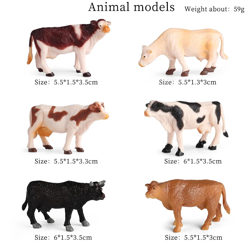 Oenux Zoo Farm Serie Bauer Kuh Henne Ente Modell Actionfiguren Geflügel Tiere Set Figur Miniatur pädagogisches Kinderspielzeug – Detail 9
