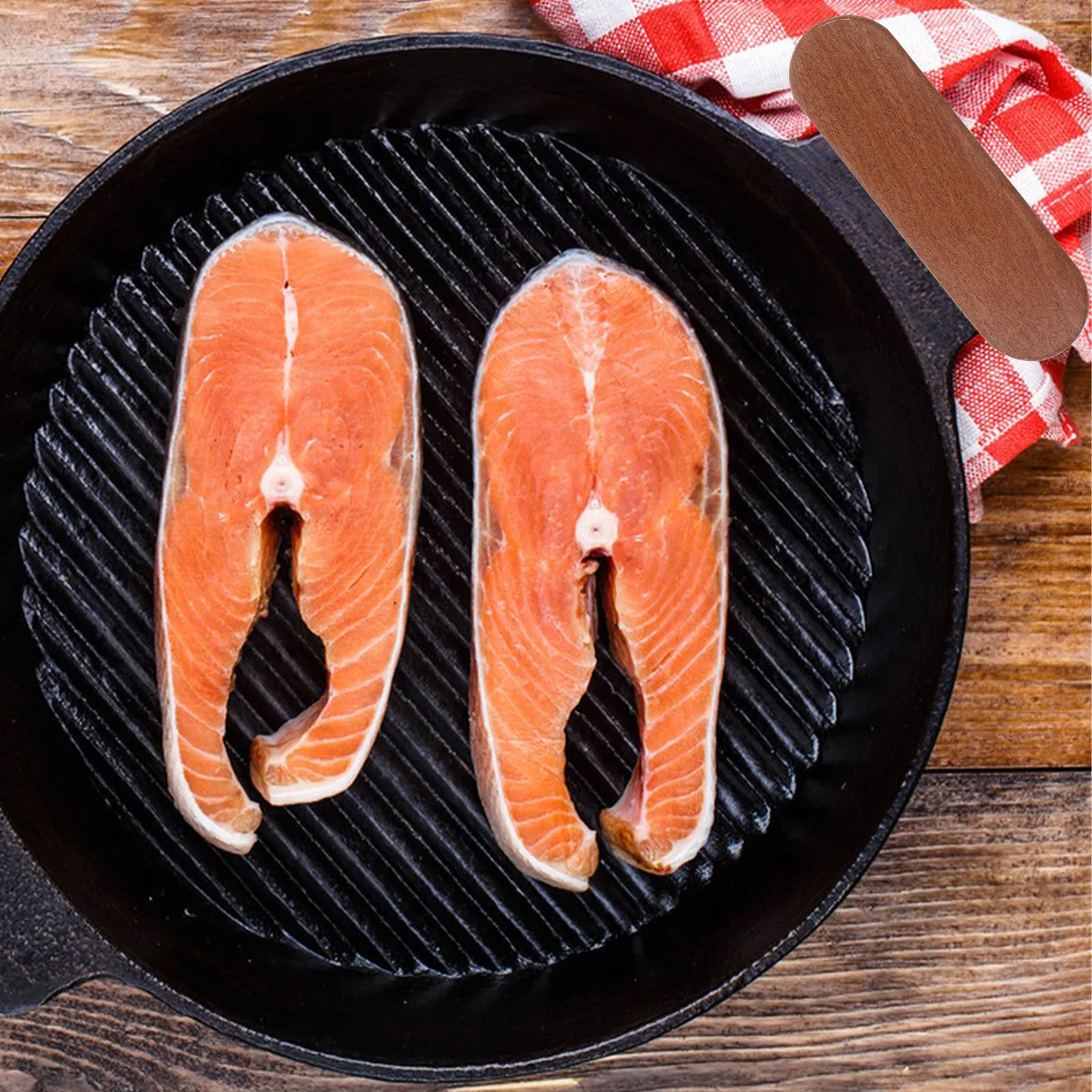 2Pcs Wood Handle Grip Heat Res - Skillet Cast Iron Camp review and price