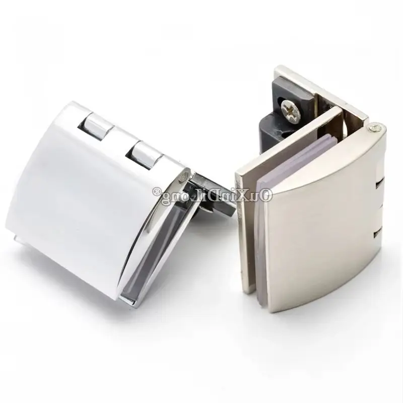 

НОВЫЕ 4 шт., петли для стеклянного шкафа из цинкового сплава, дверные петли для витрины в торговом центре, зажимы для стекла шкафа, петли, матовая/полировка