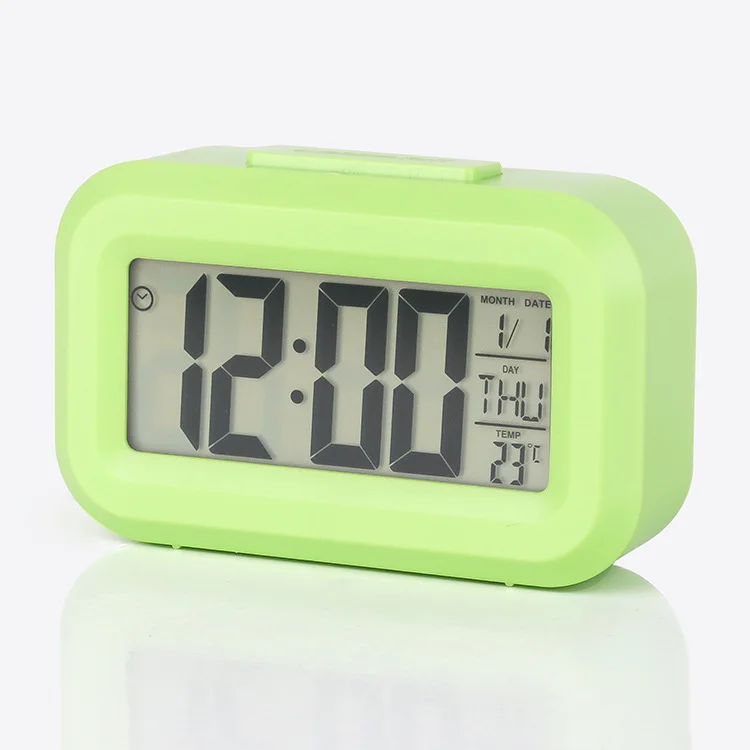 Wekker Digitale klok LED Elektronisch met achtergrondverlichting Snooze Kalender Voor thuiskantoor Desktop Tafel Schermweergave Horloge