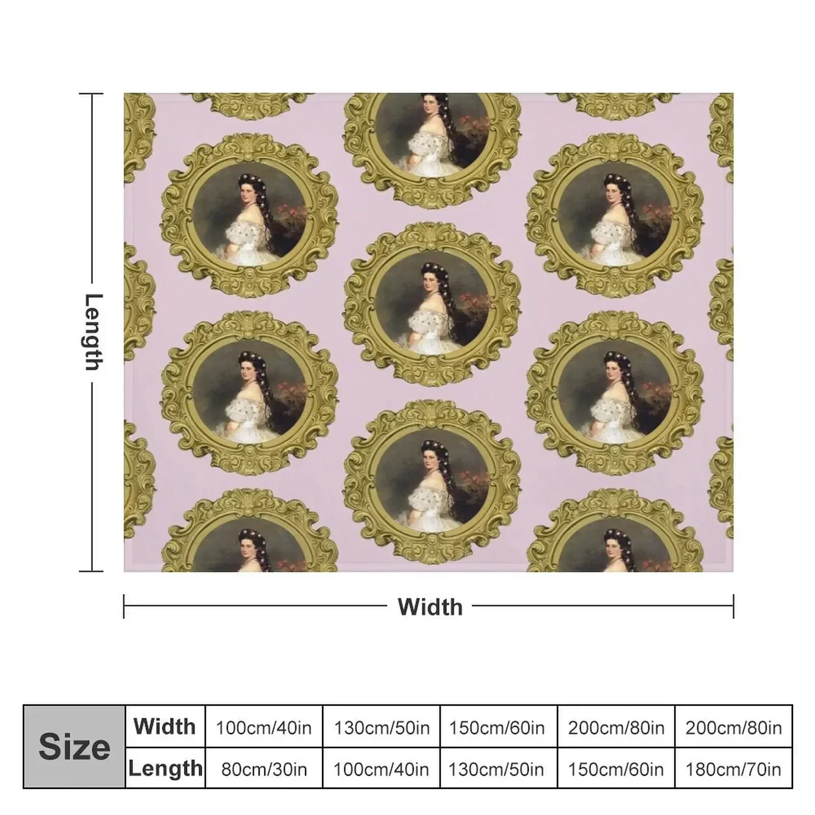 Portrait of Princess Sissi Throw Blanket Luxury bed plaid Stuffeds blankets and throws Blankets