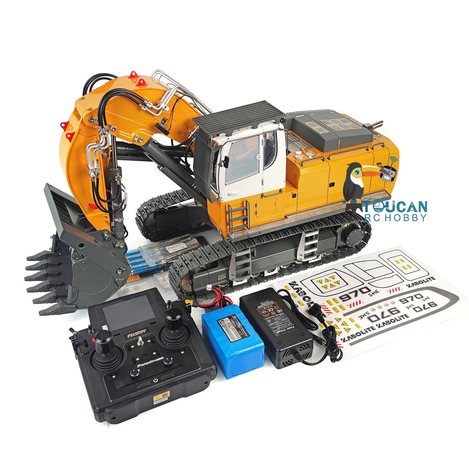 Kabolite K970 200 HUINA 1/14 Heavy Front Shove Hydraulic RC Excavator Painted Finished RTR Paladin 18EV Ready to Run Toys Model